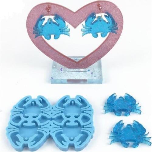 NEW Transparent Silicone Mould Resin Decorative Craft DIY crab earring earrings Mold epoxy resin molds for jewelry