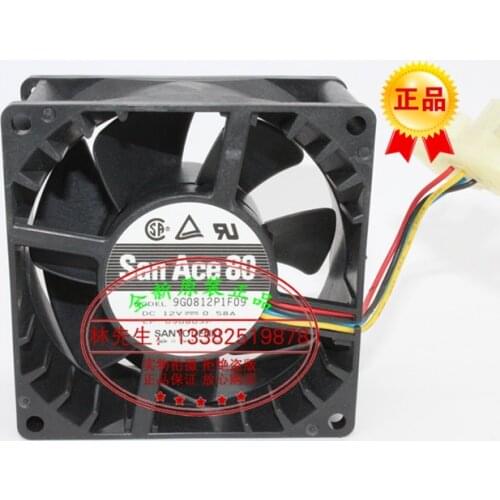 NEW SANYO DENKI SAN ACE 9G0812P1F09 8038 0.58A server 8CM cooling fan
