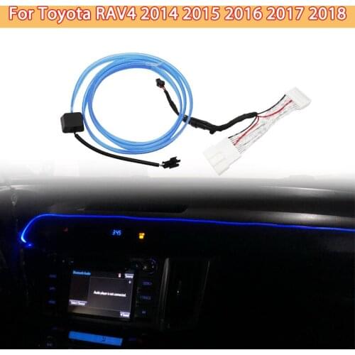 Instrument Panel Trim Atmosphere Light Blue Dashboard Frame Instrument Light For Toyota RAV4 2014 2015 2016 2017 2018