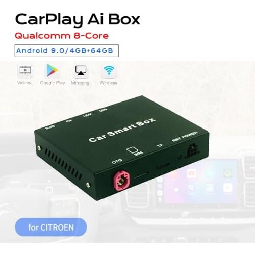 Exploter Ai Smart Box for C6 C5 C4 C3 Spacetourer Adding Android 9.0 OS Wireless CarPlay Qualcomm 8-Core 4GB+64GB Mifi Dual BT