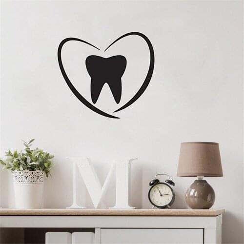 Dental Teeth Wall Decal Dentist Medical Decor Ideas Bathroom Interior Removable Wall Art Vinyl Sticker ov414