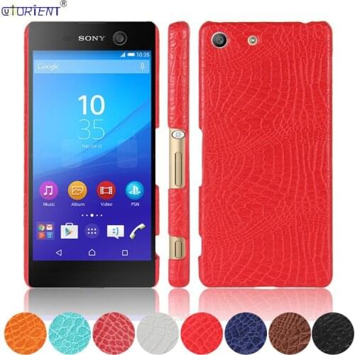 For Sony Xperia M5 Crocodile Skin Leather Shockproof Case E5603 E5606 E5633 E5643 E5653 Ultra Thin Back Fundas M 5 Hard PC Cover