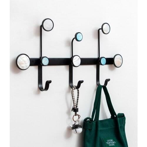 Clothes Hanger Wall sticker Hanging Into The Door Rear Shelf Coat hooks Porch Free Punching bathroom plastic armoire robe