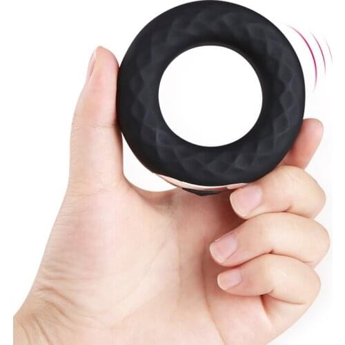 Vibrating Ring Sex Toys for man 10 speed vibration Penis Trainer Enhancer Ring Delay Ejaculation Cockring Adult sex toys for Men