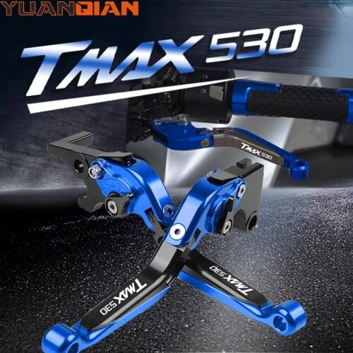 For YAMAHA TMAX530 TMAX 530 SX/DX 2017-2018 Motorcycle Extendable Folding Adjustable CNC Brake Clutch Levers Handle Bar lever