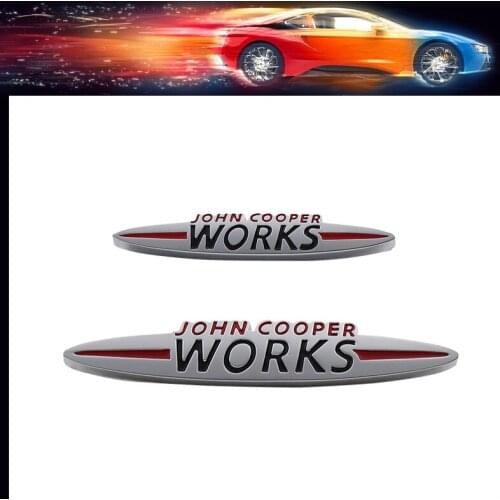Premium John Cooper Works JCW car Hood Fender trunk Decal Emblem Badge Sticker for R50 R52 R53 R55 R56 R57 R58 R59 R60 R61 F55