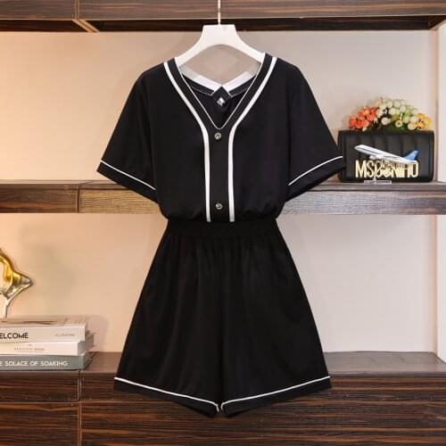 2 piece sets womens outfits New summer leisure sports suits female loose fashion two piece set pants 2021 plus size tracksuit