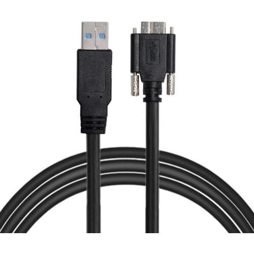 1.2m 3m 5m USB 3.0 A type Cable Male to Micro B Male with Mount Panel Screws for Hard Disk