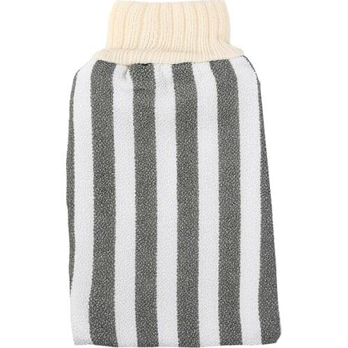1Pcs Massage Gloves Shower Wash Tools Stripe Pattern Exfoliating Bath Supplies Body Face Clean Scrub Glove