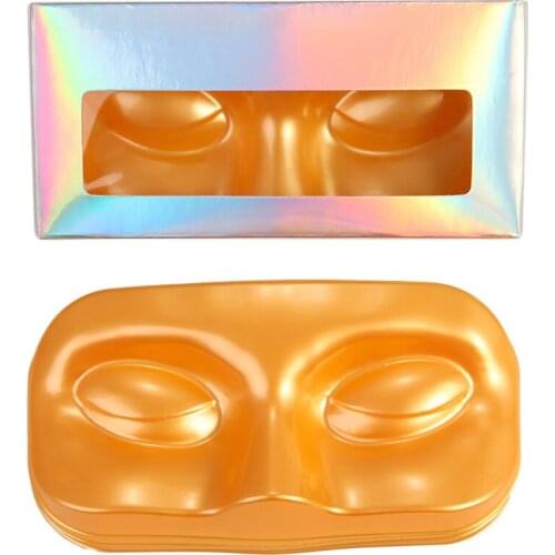 10pc Creative Large Eyelash Trays Face Shape Packaging Box Lash Mask Table False Eyelashes Storage Case for Women Girls Reusable