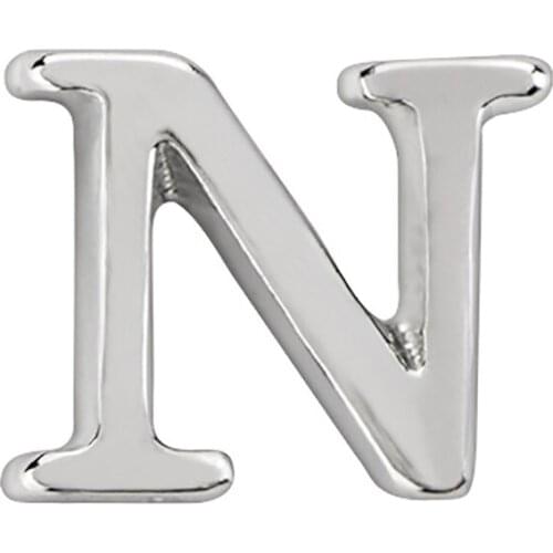 10pcs Silver letter N Charm floating charms for Living glass locket
