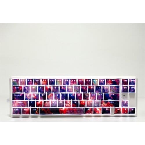 104 Kyes Mechanical Keyboard Keycap ABS M42 Red Nebula Keycaps OEM Profile UV Bright side Compatible Cherry MX Kailh Switches