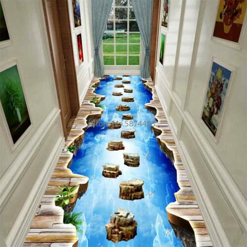3D Fun Adventure Corridor Mat Bedroom Kitchen Rugs Kids Room Decorative Play Mat Area Rug Pastoral Carpets for Living Room