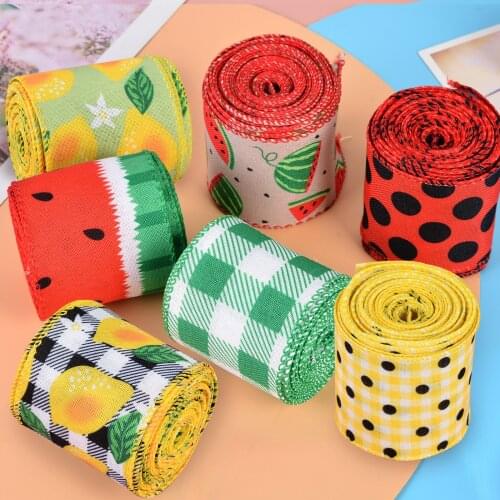 4-6pc 2.5inch Polyester Ribbons for Wedding Birthday Party Gift Wrapping Christmas Halloween Festival Supplies DIY Crafts Ribbon