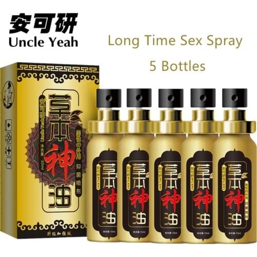 5pcs Herbal Long Time Sex Delay Spray For Men Prolong Sex Desensitizing The Glans Delay Ejaculation Anti Premature Ejaculation