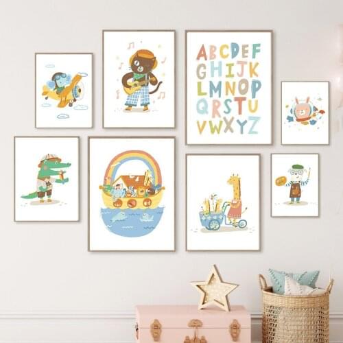 5D Diamond Painting Rabbit Elephant Crocodile Giraffe ABC Diamond Mosaic Cross Stitch Kits Embroidery Full Round Home Decor