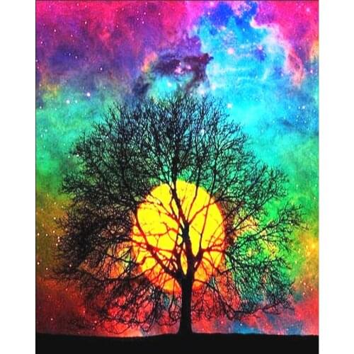 5D Diamond Painting Moon Full Drill Embroidery Landscape Cross Stitch Mosaic Arts Craft Wall Sticker Home Decor Gift