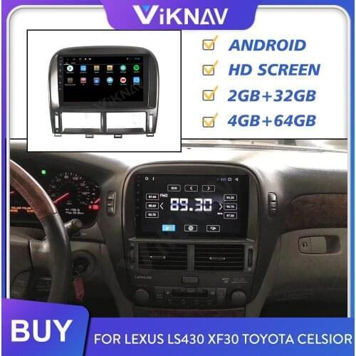 Car Radio for Lexus LS430 XF30 for Toyota Celsior 2000-2006 Android Auto Stereo Receiver Multimedia Player Head Unit 2din