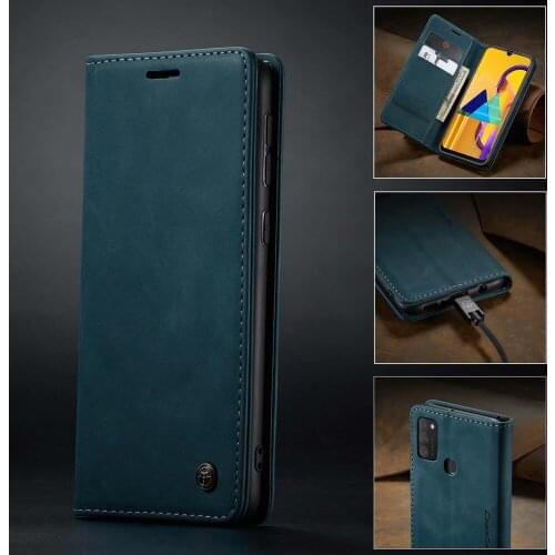 Case For Samsung Galaxy M21 Leather Case M21 Wallet Magnetic Flip Cover For Samsung Galaxy M30S Phone Bag Coque