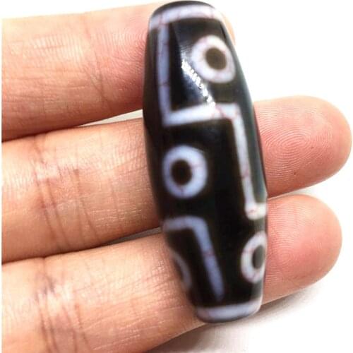 Black Color Natural Agate Stone with Blood Silk 9 eyes Amulet Dzi Beads Loosing Beads Add certificates