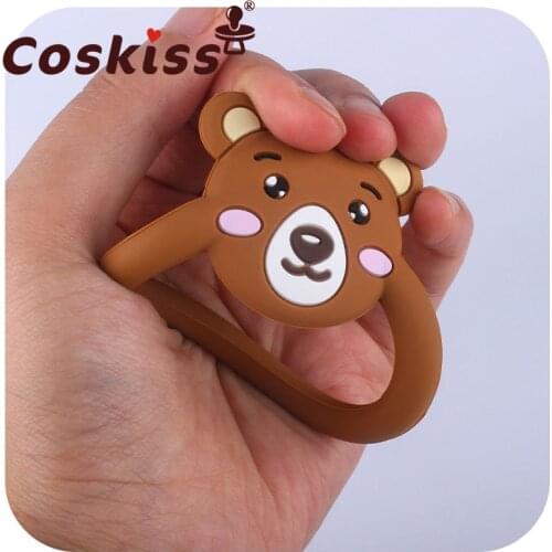 Coskiss New Baby Ainmal Molar Stick Bracelet Silicone Cartoon BPA Free Silicone Animal Product Chewing Pacifier Molar Gift