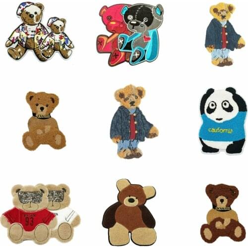 DIY large embroidery big bear animal cartoon patches for clothing QR-34