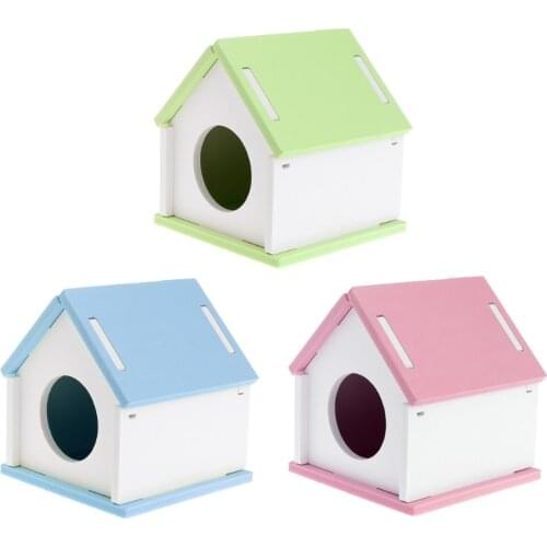 Hamster House Cage Wood Bed Small Animal Pet Guinea Pig Squirrel Gerbil Nest Toy