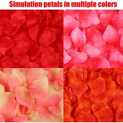 300Pcs 5cm Artificial Rose Petals Artificial Flower Silk Petals For Valentines Day Wedding Flower Decoration Party Room DIY