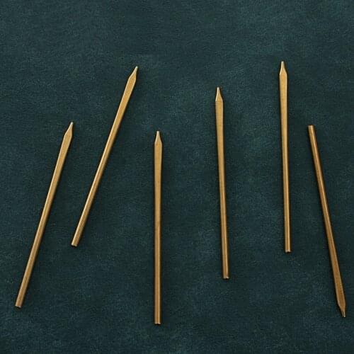 Brass Leather Thread Needle Leather Sewing Needle DIY Handmade Leather String Needle for Profession Crafts Glove Repair, 55mm