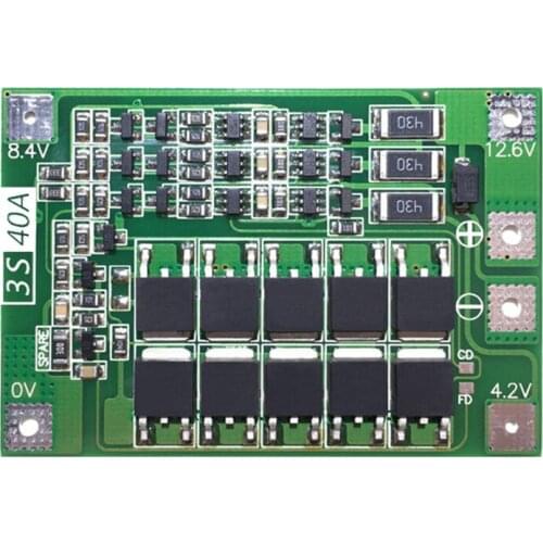 Top Deals 3S 40A For Screwdriver 12V Li-Ion 18650 Bms Pcm Battery Protection Board Bms Pcm With Balance Liion Battery Cell Pack