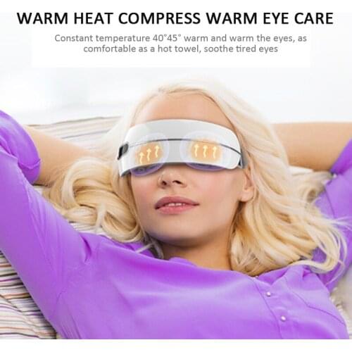 Electric Wireless Eye Massager Heating Therapy air compression Eye SPA bluetooth Music Stress Relief Fatigue Pouch & Wrinkle