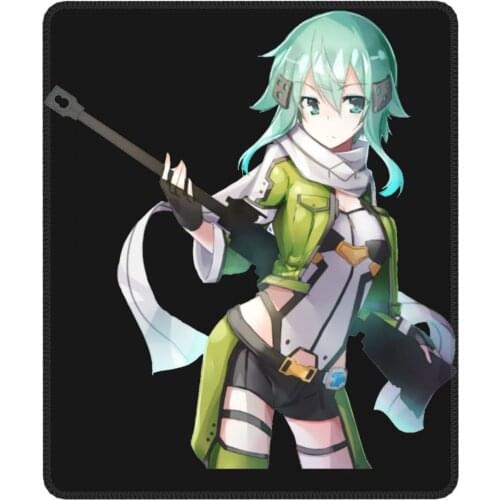 Sword Art Online Asuna SAO Sinon Novelty Mouse Pad Lockedge Desk Mat Pads Natural Rubber Computer Keyboard Desk Pad