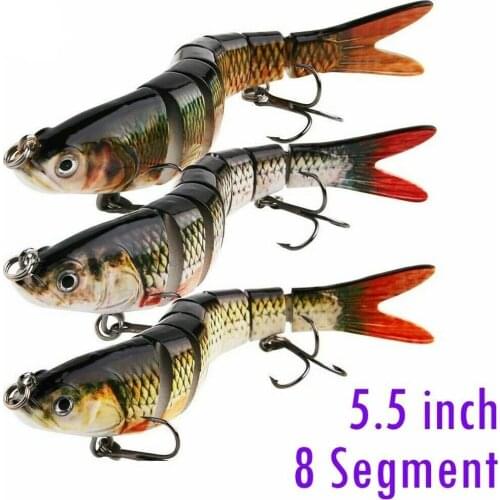 Multi Jointed Swimbait Fishing Lures 8 Segments Crankbait For Wobblers Pike Hard Swim Bait Sinking Fish Bass 2020 14cm 28g