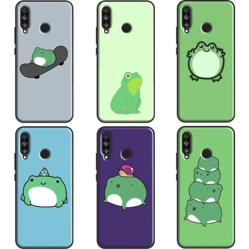 Cartoon Frog For Huawei P20 Lite P10 P40 P30 Pro Case For Huawei P Smart 2019 Z Mate 20 10 Lite Funda