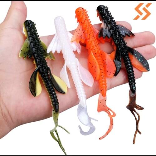 Sougayilang 2Pcs Soft Lures Worm Carp Fishing Lure 10g 125mm Swimbait Salt Water/Fresh Water Tackle Fishing Wobblers Bait Tackle