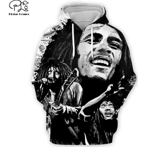 Newest Reggae Lion Singer HipHop Legend Bob Marley Funny NewFashion Harajuku 3DPrint Men/Women Autumn Pullover Casual Hoodies 14
