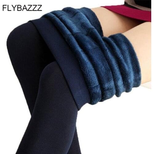 New Fashion Women Warm Faux Velvet Winter Leggins Female Leggings Knitted Thick Slim Women Elastic Legins Woman Solid Yoga Pants