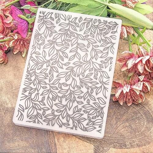 NEW Easter Leaves the puzzle Embossing folders Plastic For Scrapbooking DIY Template Fondant Cake Photo Album Card Making