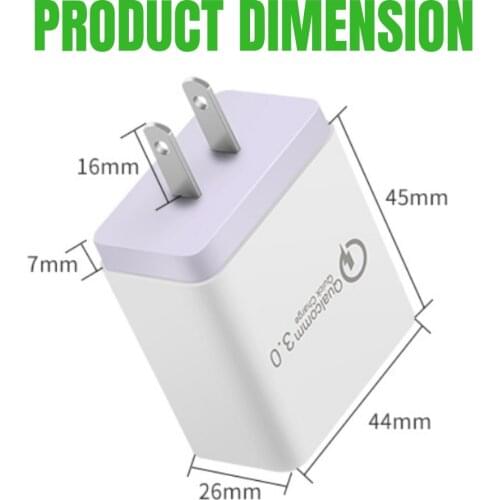 QC 3.0 Fast Quick USB Wall Charger Power Charging Adapter for iPhone X 6S Plus