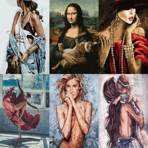 Angel With Baby Pretty Girl DIY Paint By Numbers On Canvas DIY Handicraft Adult Coloring By Numbers Acrylic Paint Unique Gift