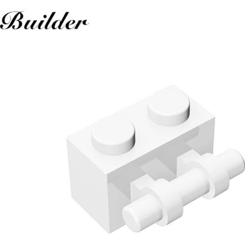 Little Builder Building Blocks Parts 1x2 Brick Single Side Brick with Handle MOC Compatible with Brands Toys for Children 30236