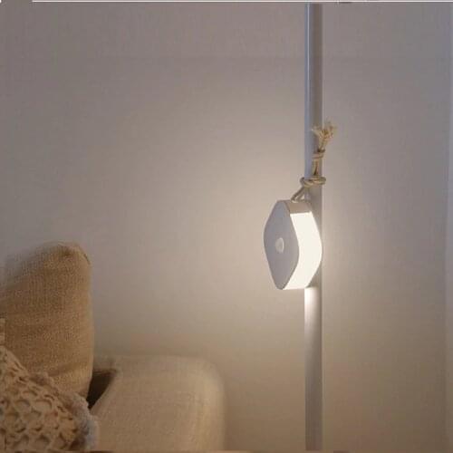 LED Night Light Human Body Sensor USB Rechargeable Night Lamp Portable Lantern Wireless Wall Lamp For Kitchen Cabinet Wardrobe