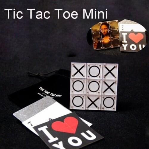 Tic Tac Toe Mini Magic Tricks Stage Close Up Magia Classic Paper and Pencil Game Magie Mentalism Illusions Gimmick Props