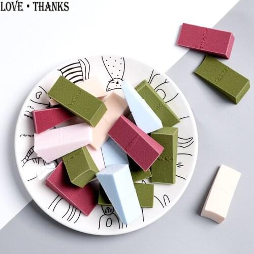 48/72pcs Triangle Super Soft Sponge Puff Cut No Foundation Powder Smooth Disposable Makeup Sponge Wet And Dry Puff Makeup Tools