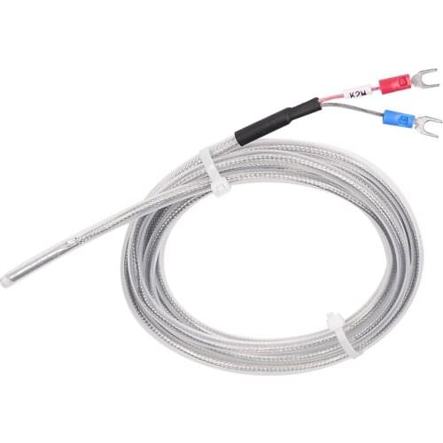 Waterproof Anti-acid Transparent Wire Thermocouple Probe K Type Temperature Sensor Cable 200'C for Water Temp. Regulators