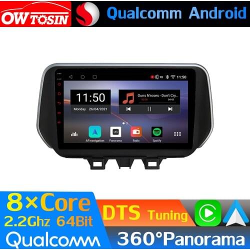 Qualcomm 8Core Android Car Media For Hyundai Tucson TL 2018-2021 GPS 360 Panoramic Radio CarPlay DTS HIFI DSP Optical HDMI WiFi