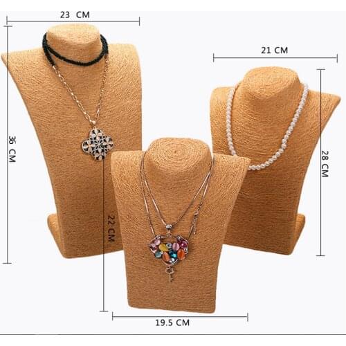 High Quality S/M/L 6 Colors Woman Rope Mannequin Necklaces Bust Stand Bust Jewelry Display Stand Jewelry Holder Wholesale Price