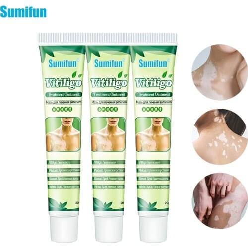 Sumifun 1/3pcs Vitiligo Leukoplakia Treament Cream White Spot Repair Cream For Psoriasis Localized Vitiligo Mycosis Leukoplakia
