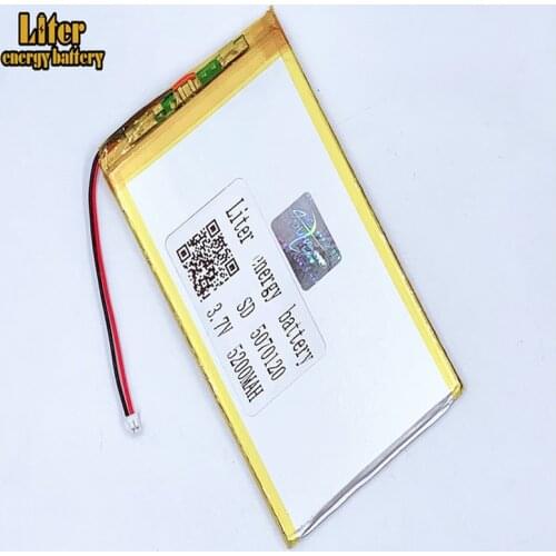 1.5MM 2pin connector 5070120 3.7V 5200mah lipo batteries rechargeable Recreational machines power bank