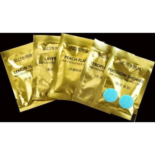 10pcs Car Air Freshener Solid Perfume Car Air Vent Clip Replace Aroma Cotton Pads Aroma Diffuser Supplement Aromatherapy Tablets